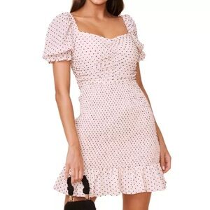 Astr The Label blush pink mini dress